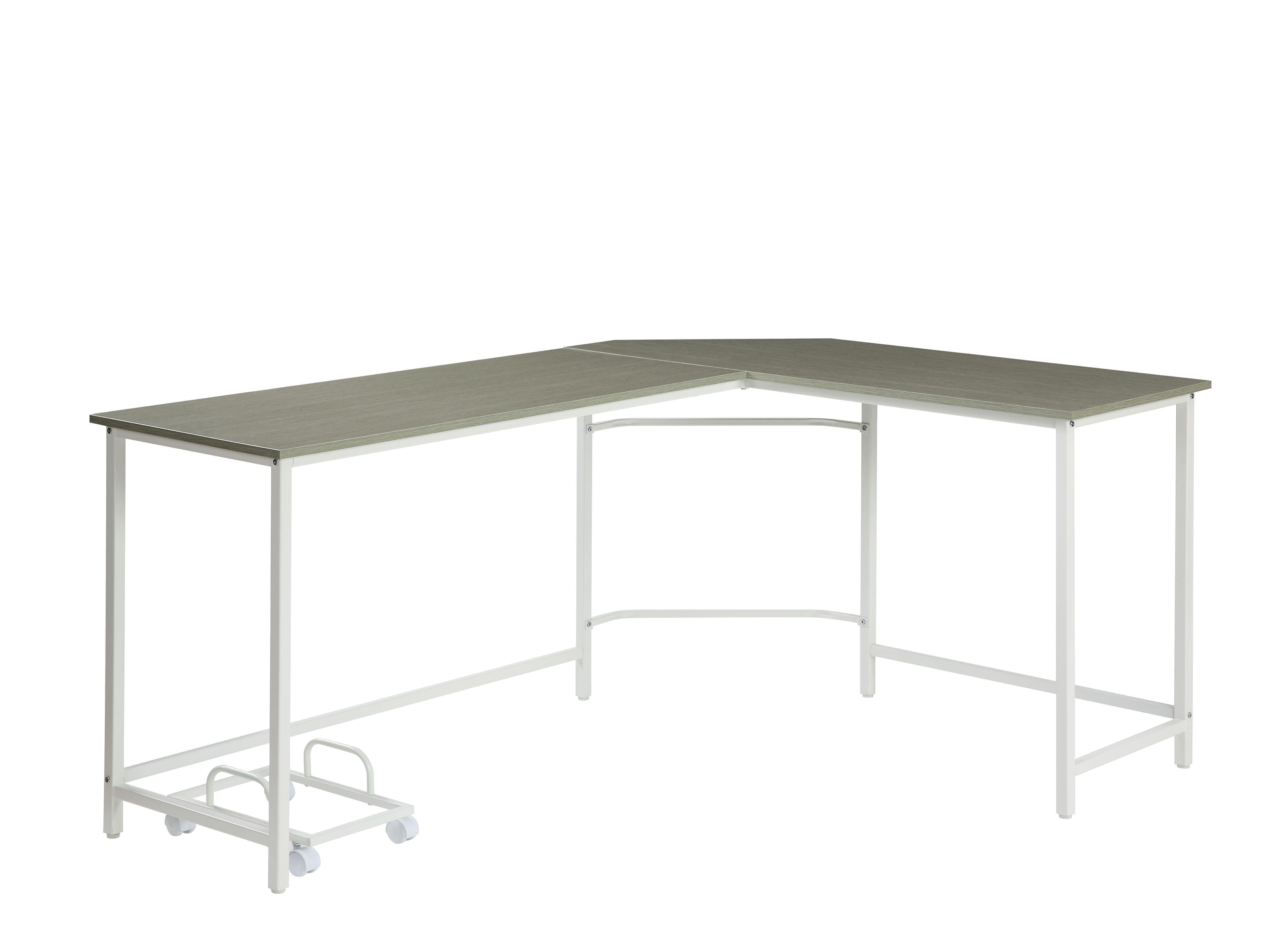 ACME Bambina Computer Desk, Gray & White Finish | FredCo