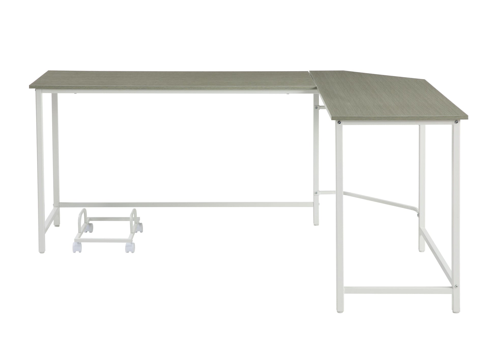 ACME Bambina Computer Desk, Gray & White Finish FredCo