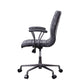 ACME Barack Executive Office Chair, Vintage Black Top Grain Leather & Aluminum FredCo