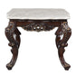ACME Benbek End Table, Marble & Antique Oak Finish FredCo