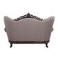 ACME Benbek Loveseat w/3 Pillows, Fabric & Antique Oak Finish FredCo