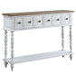 ACME Bence Console Table, Dark Charcoal & Antique White Finish FredCo