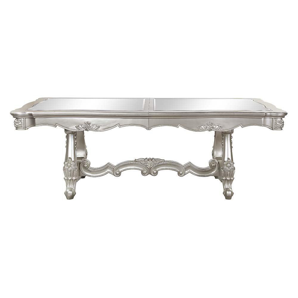 ACME Bently Dining Table w/Double Pedestal, Champagne Finish FredCo