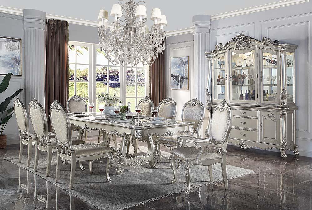 ACME Bently Dining Table w/Double Pedestal, Champagne Finish FredCo