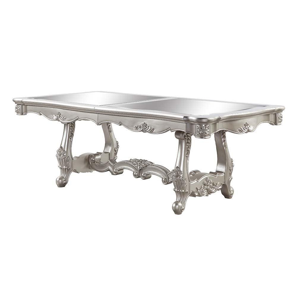 ACME Bently Dining Table w/Double Pedestal, Champagne Finish FredCo