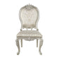 ACME Bently Side Chair(Set-2), Fabric & Champagne Finish FredCo