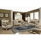 ACME Bently Sofa w/7 Pillows, Fabric & Champagne FredCo