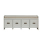 ACME Berci Bench w/Storage, Fabric & White FredCo