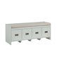 ACME Berci Bench w/Storage, Fabric & White FredCo