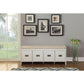 ACME Berci Bench w/Storage, Fabric & White FredCo