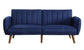 ACME Bernstein Adjustable Sofa, Blue Linen & Walnut Finish FredCo