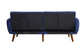 ACME Bernstein Adjustable Sofa, Blue Linen & Walnut Finish FredCo