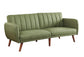 ACME Bernstein Adjustable Sofa, Green Linen & Walnut Finish FredCo