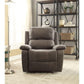 ACME Bina Recliner, Charcoal Polished Microfiber FredCo