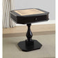 Acme Bishop Black Finish Reversible Chess Checker Game Table w/Game Tray FredCo