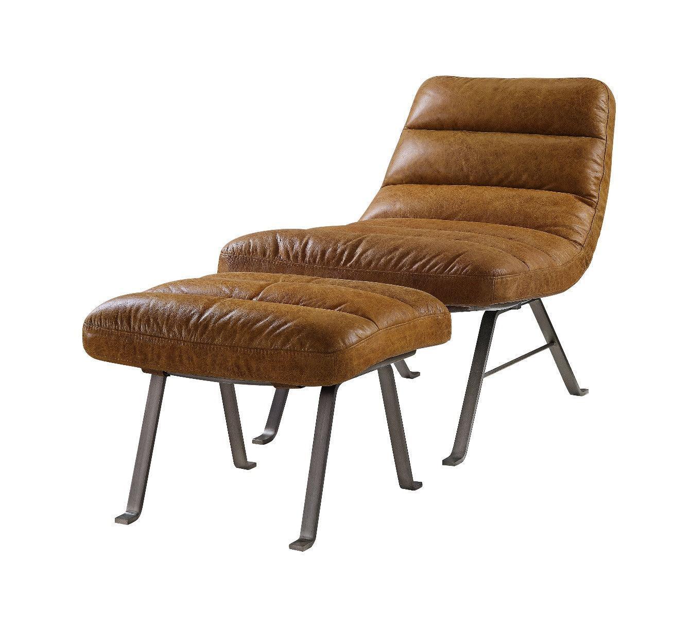 ACME Bison Accent Chair, Toffee Top Grain Leather FredCo