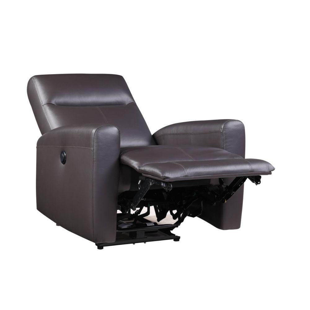 ACME Blane Recliner (Power Motion), Brown Top Grain Leather Match FredCo