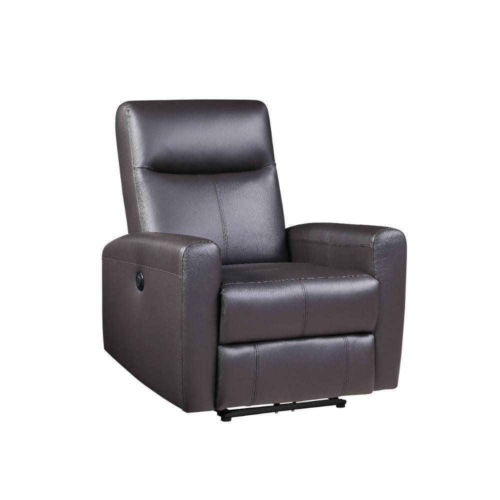 ACME Blane Recliner (Power Motion), Brown Top Grain Leather Match FredCo