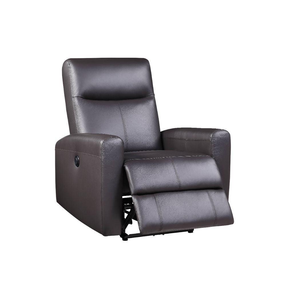 ACME Blane Recliner (Power Motion), Brown Top Grain Leather Match FredCo