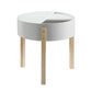 ACME Bodfish End Table, White & Natural FredCo