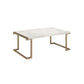 ACME Boice II Coffee Table, Faux Marble & Champagne FredCo