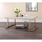 ACME Boice II Coffee Table, Faux Marble & Champagne FredCo