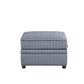 ACME Bois II Storage Ottoman, Gray Velvet FredCo