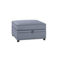 ACME Bois II Storage Ottoman, Gray Velvet FredCo