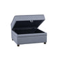 ACME Bois II Storage Ottoman, Gray Velvet FredCo