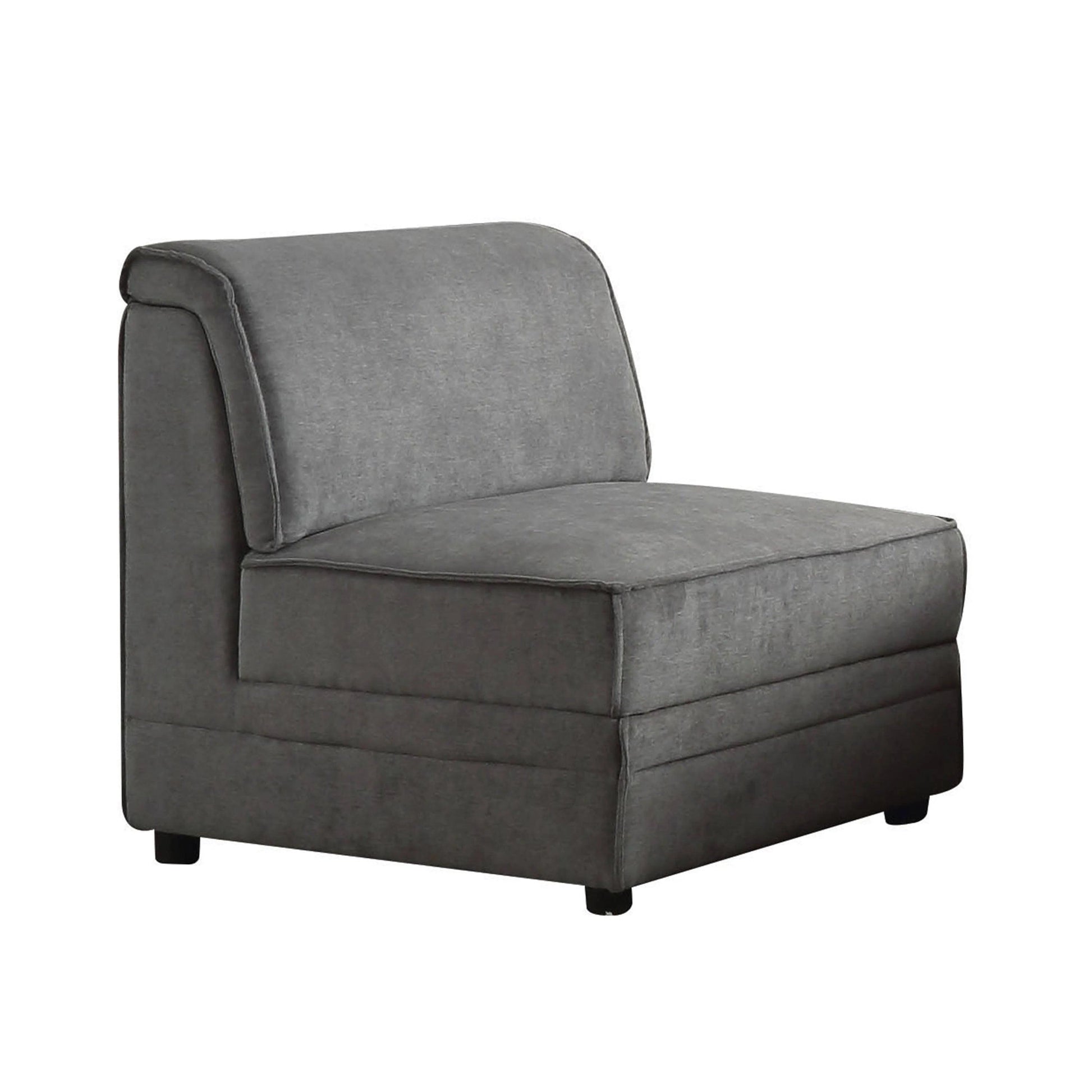 ACME Bois Modular - Armless Chair, Gray Velvet FredCo