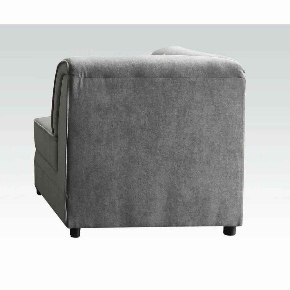 ACME Bois Modular - Armless Chair, Gray Velvet FredCo