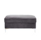 ACME Bovasis Ottoman, Gray Velvet FredCo