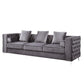 ACME Bovasis Sofa w/5 Pillows, Gray Velvet FredCo