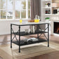 ACME Brahm Kitchen Island, White Cultured Stone & Gray Finish FredCo