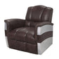 ACME Brancaster Accent Chair, Retro Brown Top Grain Leather & Aluminum FredCo