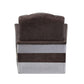 ACME Brancaster Accent Chair, Retro Brown Top Grain Leather & Aluminum FredCo