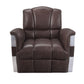 ACME Brancaster Accent Chair, Retro Brown Top Grain Leather & Aluminum FredCo
