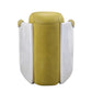 ACME Brancaster Accent Chair, Yellow Top Grain Leather & Aluminum FredCo