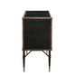 ACME Brancaster Console Table, Top Grain Leather & Aluminum FredCo