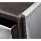 ACME Brancaster Desk, Distress Chocolate Top Grain Leather & Aluminum FredCo