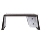 ACME Brancaster Desk, Distress Chocolate Top Grain Leather & Aluminum FredCo