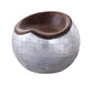 ACME Brancaster Ottoman, Retro Brown Top Grain Leather & Aluminum FredCo