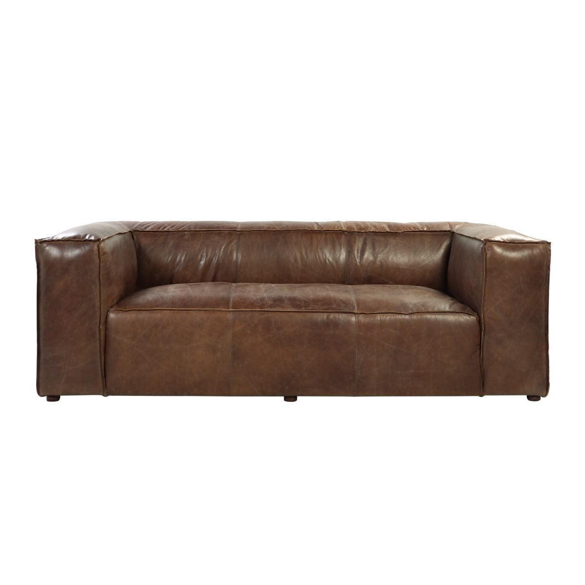 ACME Brancaster Sofa, Retro Brown Top Grain Leather FredCo