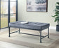 ACME Brantley Bench, Gray Velvet & Sandy Gray Finish FredCo