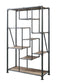 ACME Brantley Book Shelf, Antique Oak & Sandy Gray Finish FredCo