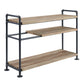 ACME Brantley Bookshelf w/3 Shelves, Oak & Sandy Black Finish FredCo