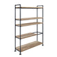 ACME Brantley Bookshelf w/5 Shelves, Oak & Sandy Black Finish FredCo