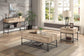 ACME Brantley Coffee Table, Oak & Sandy Black FredCo