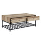 ACME Brantley Coffee Table, Oak & Sandy Black FredCo