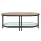 ACME Brantley Coffee Table, Oak & Sandy Black Finish FredCo